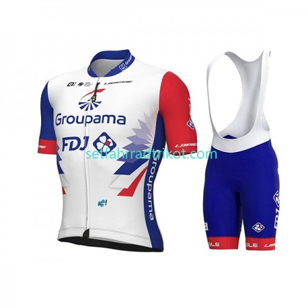 Groupama-FDJ Fahrradbekleidung Radtrikot Kurzarm + Trägershorts 2022 N001